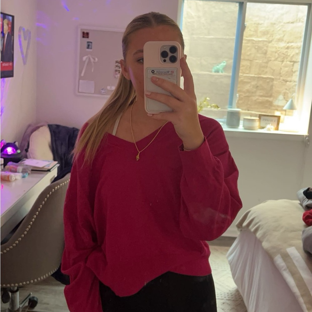 Pink target sweater